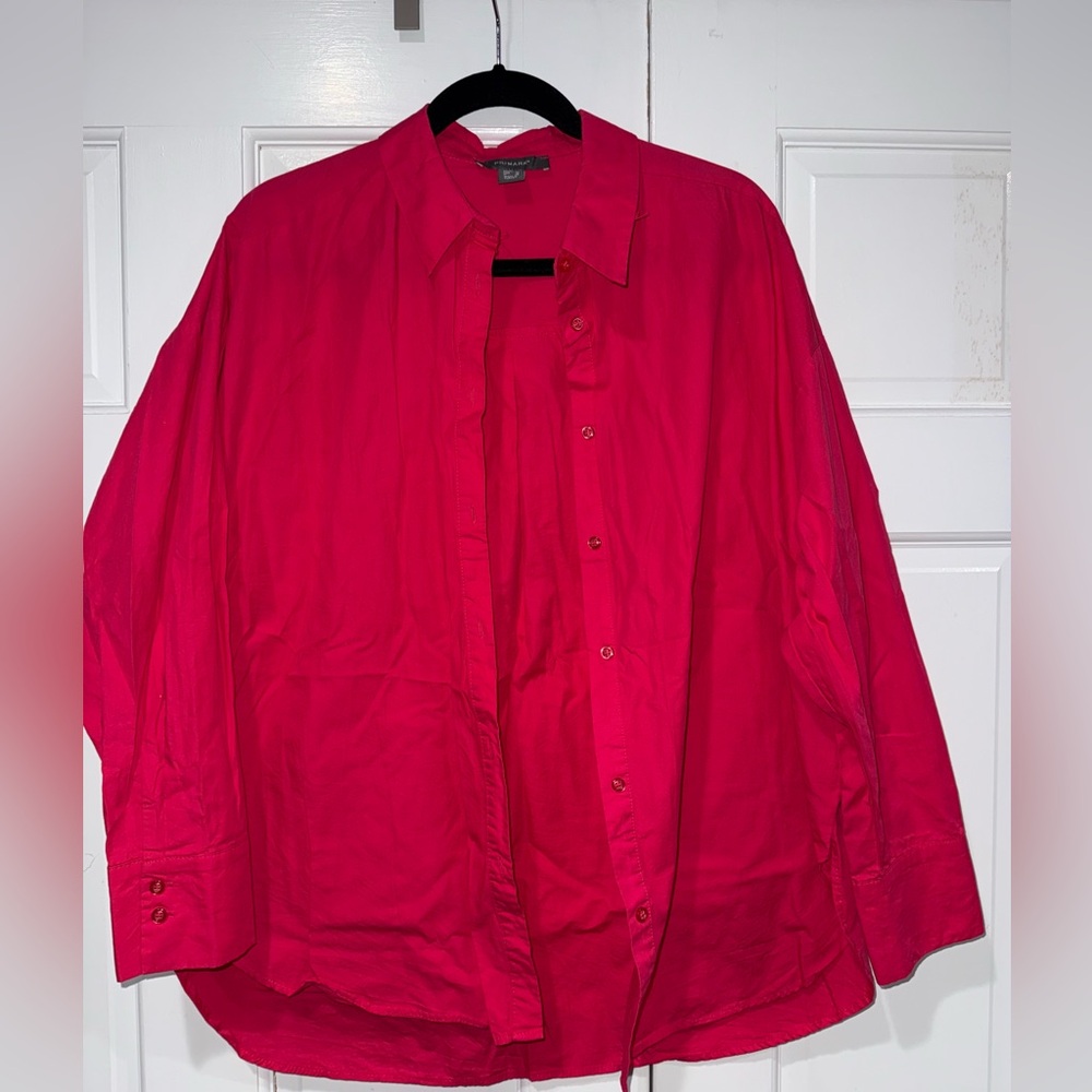 Hot Pink Button-Up Shirt